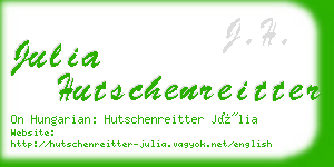 julia hutschenreitter business card